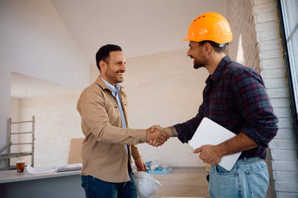 Contractors collaborating on a project